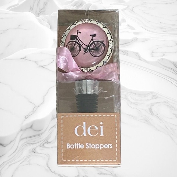 Pink Silver Bottle Stopper Shabby Chic DEI Denis East Int. Entertaining Gift - Picture 1 of 5